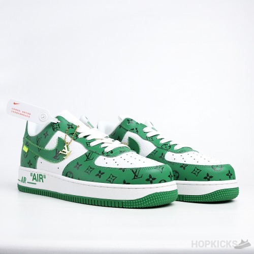 LV x Air Force 1 Low By Virgil Abloh White Green